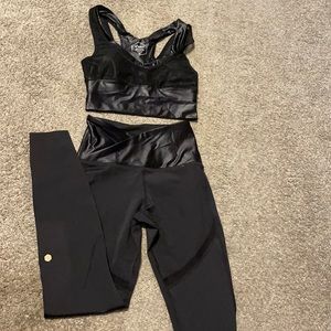 ASICS leather-like workout set